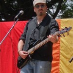 bass player at gig